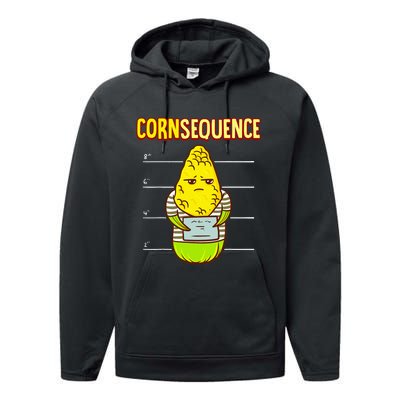 Funny Corn pun for corn lovers or farmers best gift idea Performance Fleece Hoodie