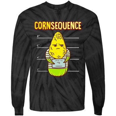 Funny Corn pun for corn lovers or farmers best gift idea Tie-Dye Long Sleeve Shirt