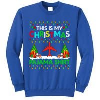 Flying Christmas Pajama Gift Airplane Pilot Xmas Holiday Gift Sweatshirt