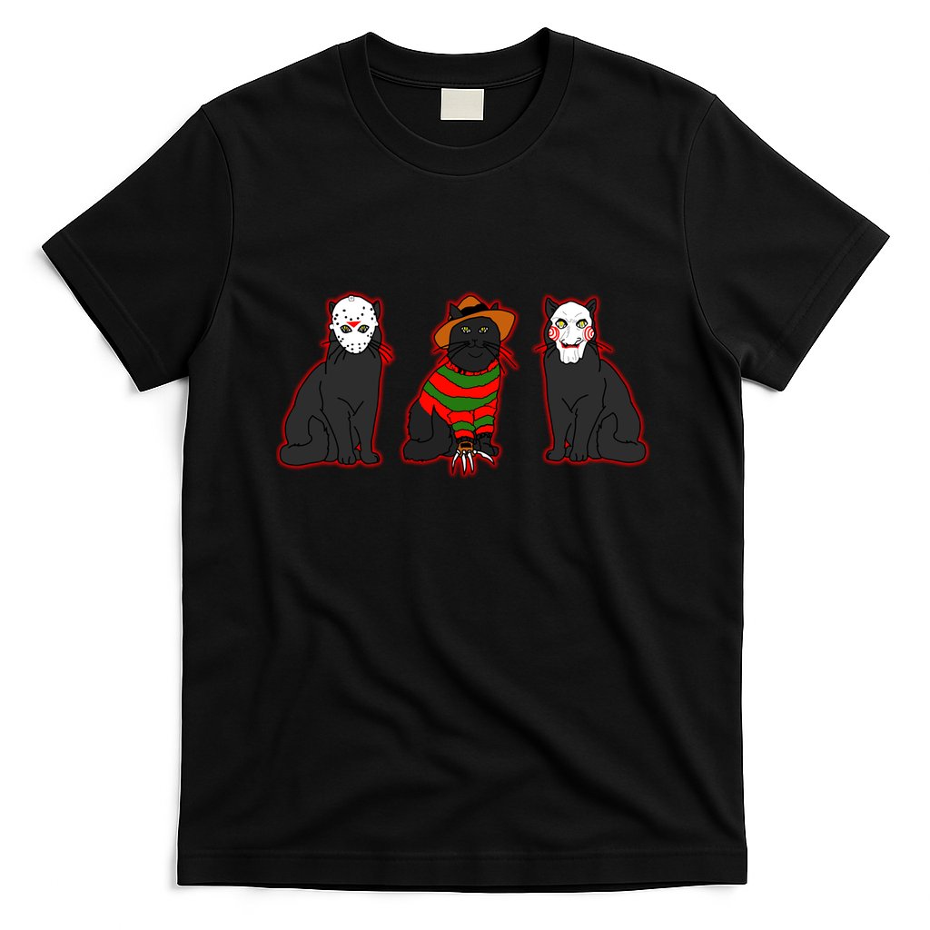 Funny Cat Parody Horror Movie Black Cat T-Shirt
