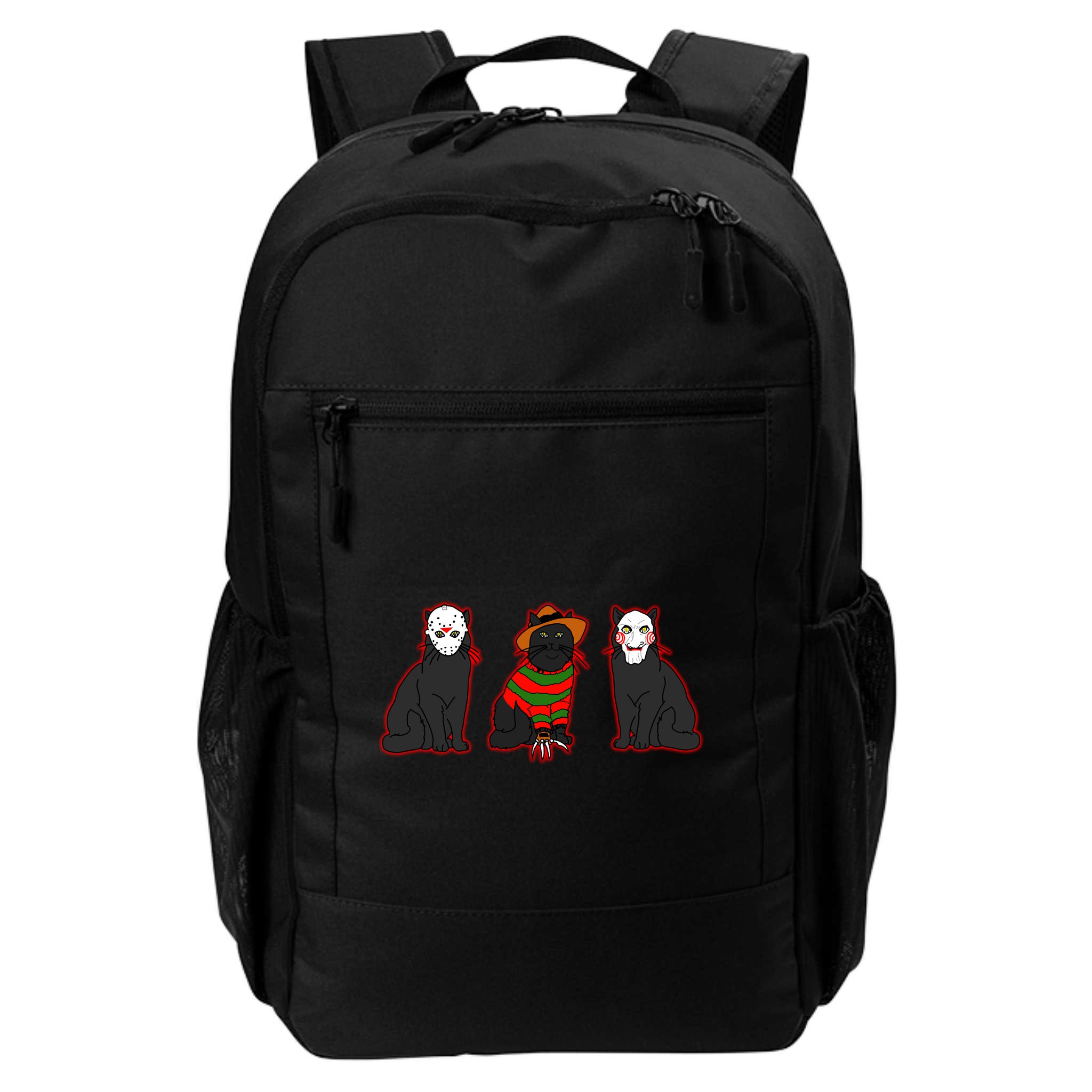Funny Cat Parody Horror Movie Black Cat Backpack