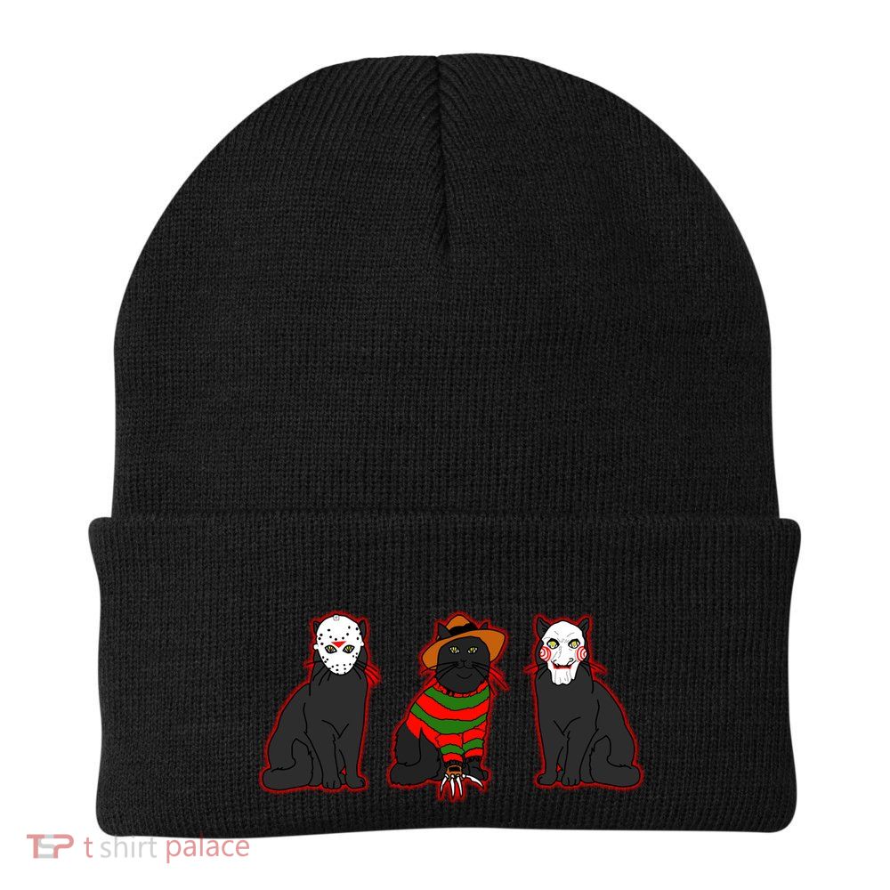 Funny Cat Parody Horror Movie Black Cat Beanie