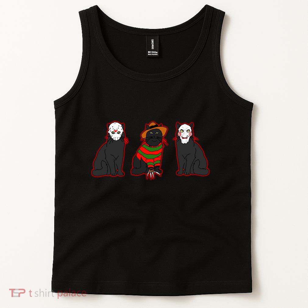 Funny Cat Parody Horror Movie Black Cat Tank Top