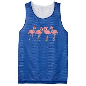 Flamingo Christmas Pink Gift Mesh Reversible Basketball Jersey Tank