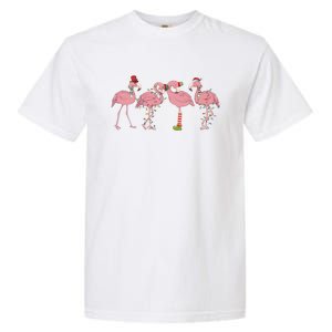 Flamingo Christmas Pink Gift Garment-Dyed Heavyweight T-Shirt