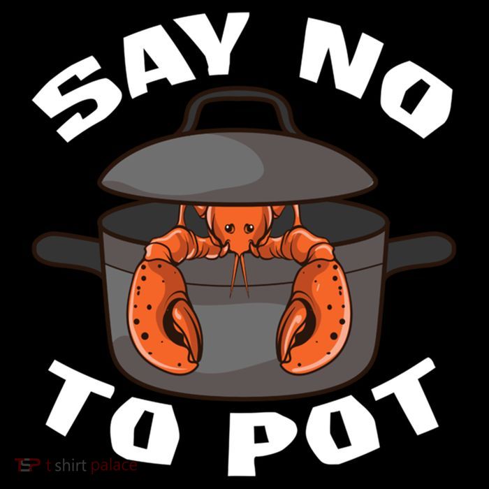 Funny Crawfish Pun Lobster Say No To Pot Cute Lobster Gift Flatbill Hat