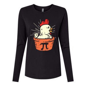 Funny Chicken Pot Pi Day Pie Math Lover Geek 3 14 Womens Cotton Relaxed Long Sleeve T-Shirt