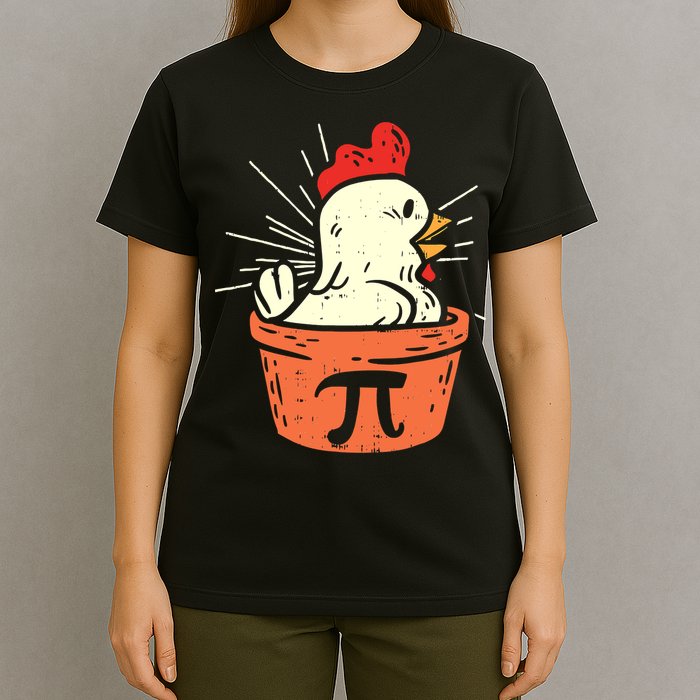 Funny Chicken Pot Pi Day Pie Math Lover Geek 3 14 T-Shirt