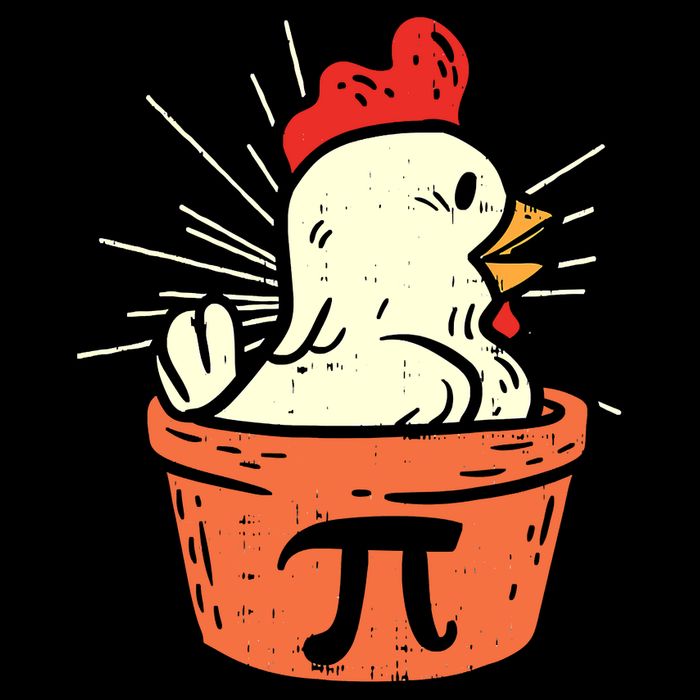 Funny Chicken Pot Pi Day Pie Math Lover Geek 3 14 T-Shirt
