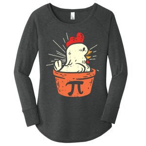 Funny Chicken Pot Pi Day Pie Math Lover Geek 3 14 Women's Perfect Tri Tunic Long Sleeve Shirt