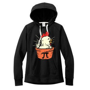 Funny Chicken Pot Pi Day Pie Math Lover Geek 3 14 Women's Fleece Hoodie