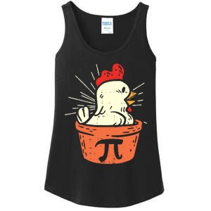 Funny Chicken Pot Pi Day Pie Math Lover Geek 3 14 Ladies Essential Tank