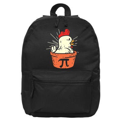 Funny Chicken Pot Pi Day Pie Math Lover Geek 3 14 16 in Basic Backpack
