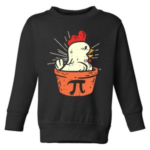 Funny Chicken Pot Pi Day Pie Math Lover Geek 3 14 Toddler Sweatshirt