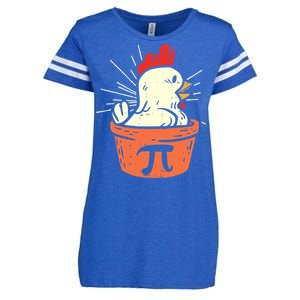 Funny Chicken Pot Pi Day Pie Math Lover Geek 3 14 Enza Ladies Jersey Football T-Shirt