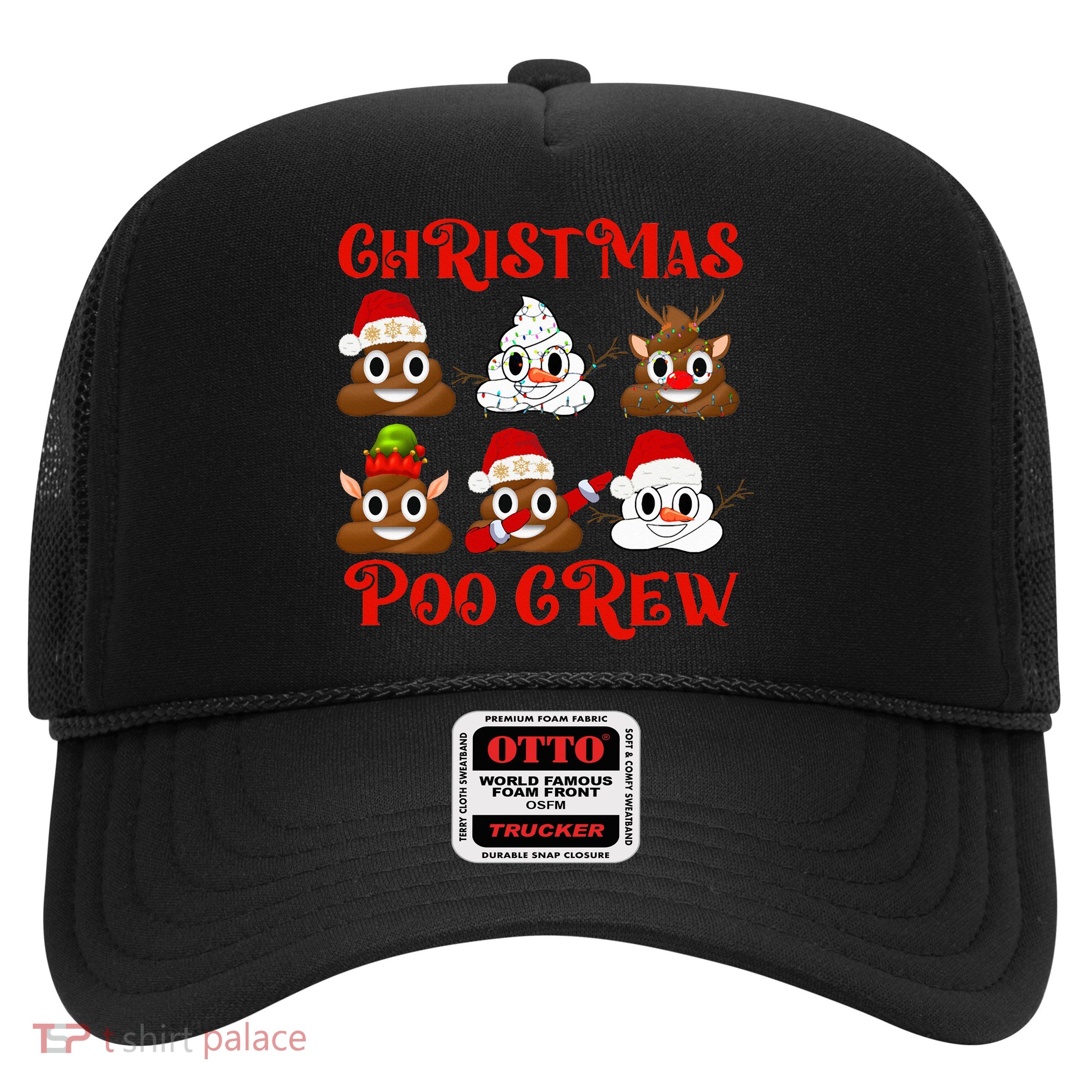 Funny Christmas Poop Crew Witner Holiday  Trucker Hat