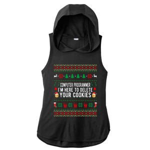 Funny Computer Programmer Christmas Gift Ladies PosiCharge Tri-Blend Wicking Draft Hoodie Tank