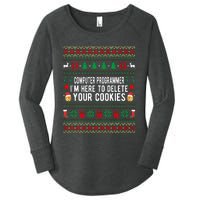 Funny Computer Programmer Christmas Gift Women's Perfect Tri Tunic Long Sleeve Shirt