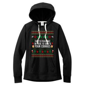 Funny Computer Programmer Christmas Gift Women's Fleece Hoodie