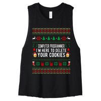 Funny Computer Programmer Christmas Gift Women's Racerback Cropped Tank