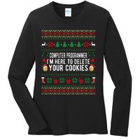 Funny Computer Programmer Christmas Gift Ladies Long Sleeve Shirt