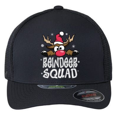 Family Christmas Pajamas Reindeer Squad Matching Christmas Flexfit Unipanel Trucker Cap