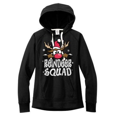 Family Christmas Pajamas Reindeer Squad Matching Christmas Women's Fleece Hoodie