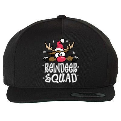 Family Christmas Pajamas Reindeer Squad Matching Christmas Wool Snapback Cap