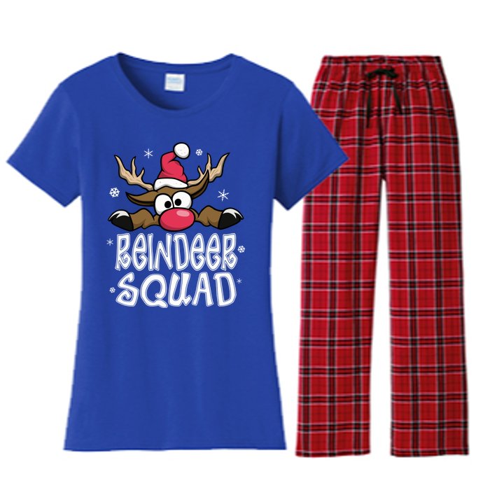 Family Christmas Pajamas Reindeer Squad Matching Christmas Women's Flannel Pajama Set