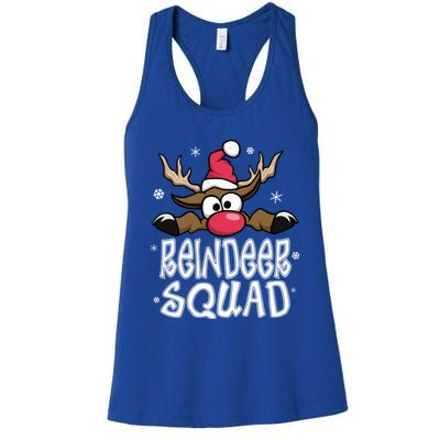 Family Christmas Pajamas Reindeer Squad Matching Christmas Women's Racerback Tank