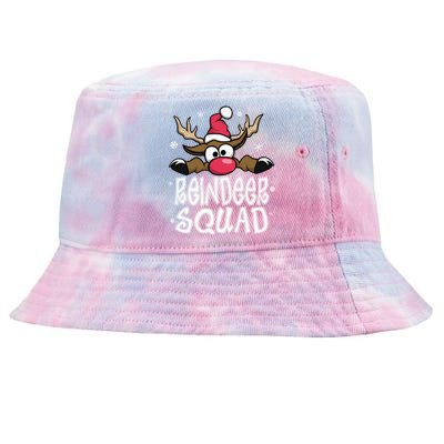 Family Christmas Pajamas Reindeer Squad Matching Christmas Tie-Dyed Bucket Hat