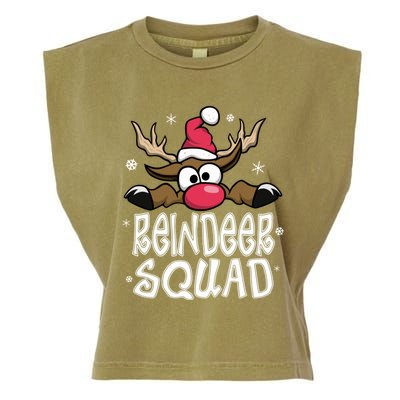 Family Christmas Pajamas Reindeer Squad Matching Christmas Garment-Dyed Women's Muscle Tee