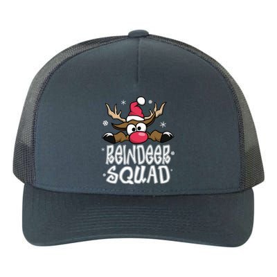 Family Christmas Pajamas Reindeer Squad Matching Christmas Yupoong Adult 5-Panel Trucker Hat