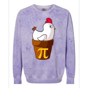 Funny Chicken Pot Pi Day Pie Math Lover Teacher Gift Colorblast Crewneck Sweatshirt