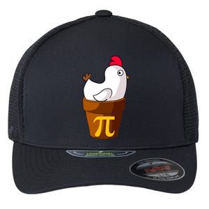 Funny Chicken Pot Pi Day Pie Math Lover Teacher Gift Flexfit Unipanel Trucker Cap