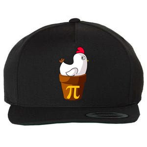 Funny Chicken Pot Pi Day Pie Math Lover Teacher Gift Wool Snapback Cap