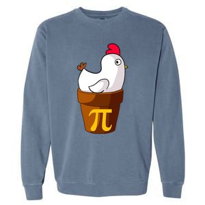 Funny Chicken Pot Pi Day Pie Math Lover Teacher Gift Garment-Dyed Sweatshirt