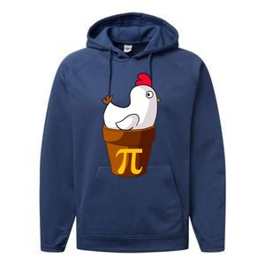 Funny Chicken Pot Pi Day Pie Math Lover Teacher Gift Performance Fleece Hoodie