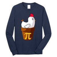 Funny Chicken Pot Pi Day Pie Math Lover Teacher Gift Long Sleeve Shirt