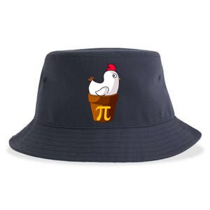 Funny Chicken Pot Pi Day Pie Math Lover Teacher Gift Sustainable Bucket Hat