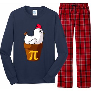 Funny Chicken Pot Pi Day Pie Math Lover Teacher Gift Long Sleeve Pajama Set