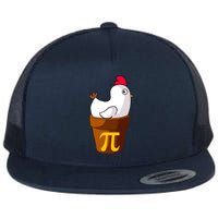 Funny Chicken Pot Pi Day Pie Math Lover Teacher Gift Flat Bill Trucker Hat