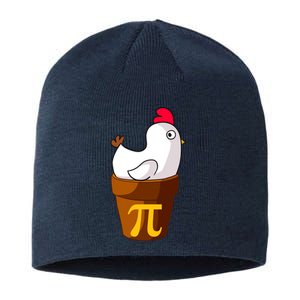 Funny Chicken Pot Pi Day Pie Math Lover Teacher Gift Sustainable Beanie