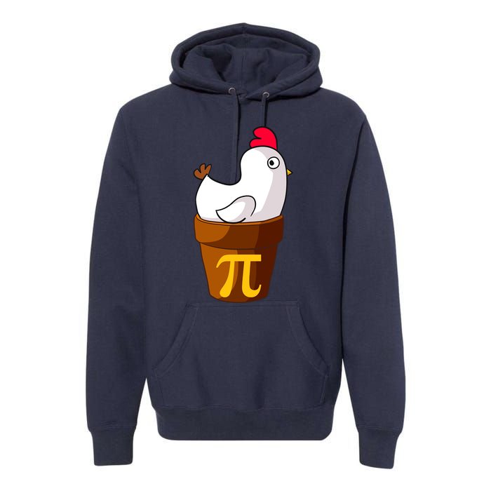 Funny Chicken Pot Pi Day Pie Math Lover Teacher Gift Premium Hoodie