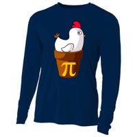 Funny Chicken Pot Pi Day Pie Math Lover Teacher Gift Cooling Performance Long Sleeve Crew