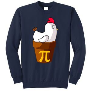 Funny Chicken Pot Pi Day Pie Math Lover Teacher Gift Tall Sweatshirt