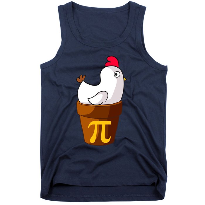 Funny Chicken Pot Pi Day Pie Math Lover Teacher Gift Tank Top