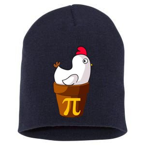 Funny Chicken Pot Pi Day Pie Math Lover Teacher Gift Short Acrylic Beanie