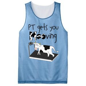 Funny Cow Physical Therapist Pt Therapy Pt Gets You Mooving Mesh Reversible Basketball Jersey Tank