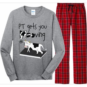 Funny Cow Physical Therapist Pt Therapy Pt Gets You Mooving Long Sleeve Pajama Set